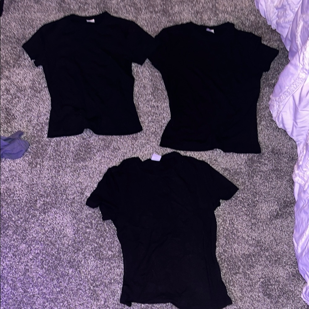 Slim Fit Black Shirt 3-Pack